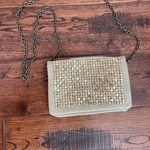 Brass Crossbody with Chain